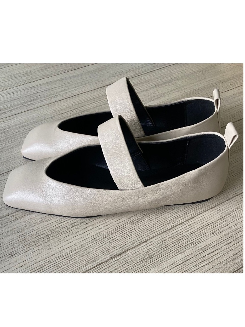 Tony Biiano Pearl Tan Leather Mary-Jane Flats. Size 8,5 (runs o,5 size bigger) - Picture 3 of 8